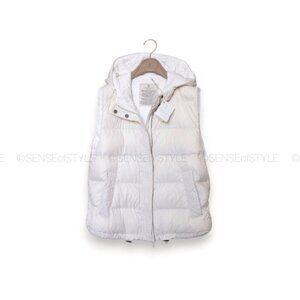 Brunello Cucinelli Women's Vest Monili trim Jacket Puffer Down Hooded 42 M